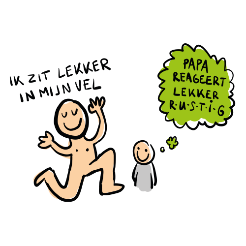 Illustratie uit een flyer voor een ouderworkshop met het thema 'Opvoeden is een vak'
