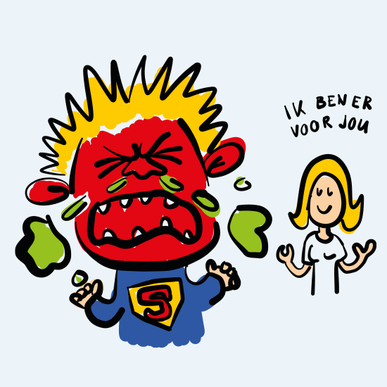 Illustratie uit een flyer voor een ouderworkshop met het thema 'Opvoeden is een vak'